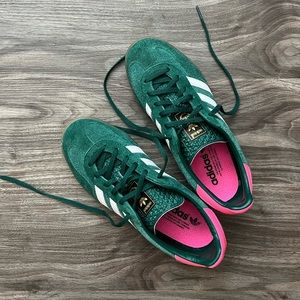 Adidas Gazelle green and pink